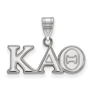 Sterling Silver Kappa Alpha Theta Medium Greek Letters Pendant